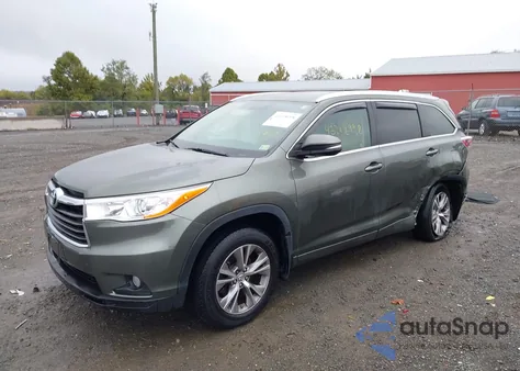 2014 Toyota Highlander Xle V6 из США, поврежденный, VIN 5TDJKRFHXES020910